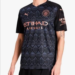 Puma black Manchester City soccer / football jersey
